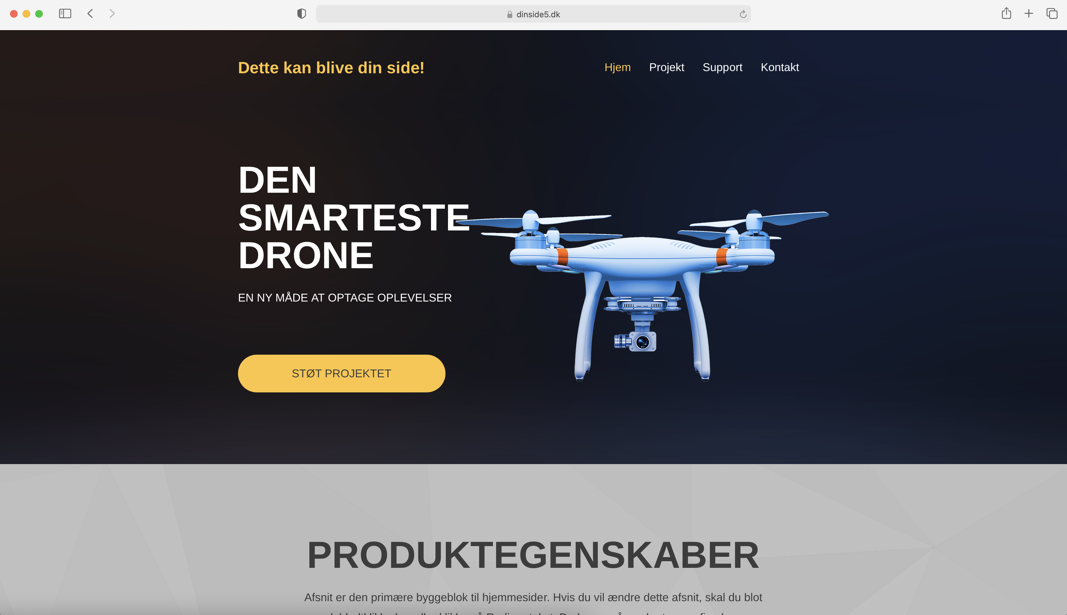 Eksempel på din nye hjemmeside